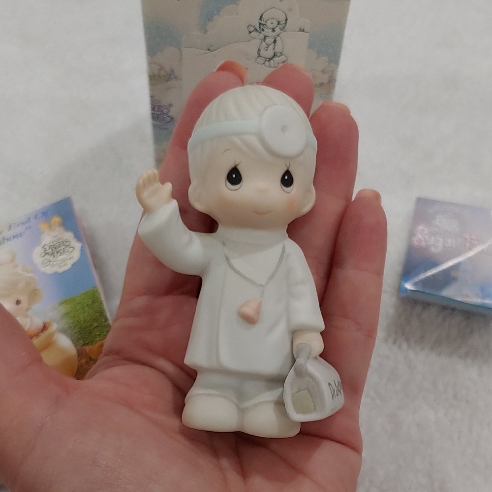 Precious Moments White and Pink Doctor Figurine